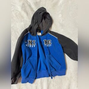 Nike Kids Blue and Gray Hoodie